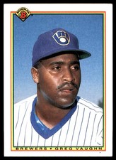 Greg Vaughn 1990 Bowman #396 Brewers MLB READ FREE SHIPPING AutographDen