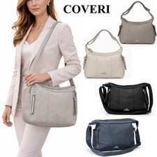 Borsa Donna Coveri a Spalla Multi Tasche con Zip capiente  414B
