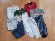 Carter's 9 Pc Baby Clothes Lot Bodysuits Tops Pants Boys 12 Month Blue White Red