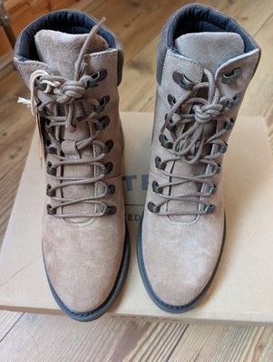 FAT FACE Suede Leather Harper Hiking Boots (Taupe)Uk6 Bnwt Rrp£89