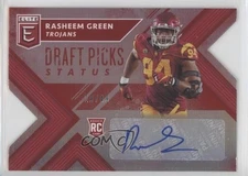2018 Elite Draft Picks Status Red Die-Cut /49 Rasheem Green Rookie Auto RC 10k8