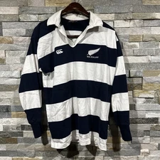 Vintage Canterbury New Zealand rugby jersey All Blacks Striped long sleeve Large