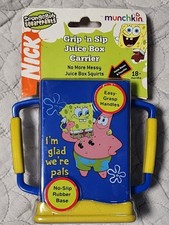 NEW Munchkin SpongeBob Grip 'n Sip Juice Box Carrier 2004 Viacom Nickelodeon