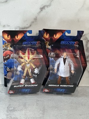 Sonic 3 Movie Action Figures SUPER SHADOW & GERALD ROBOTNIK 5'' Inch SEALED NEW