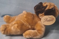 Bestever Laying Toy Pug Plush Lounging Puppy Stuffed Animal Vintage