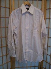 NOS NWOT Vtg KMart Challenger TEXTURED IVORY DRESS SHIRT L Single Needle Tailor