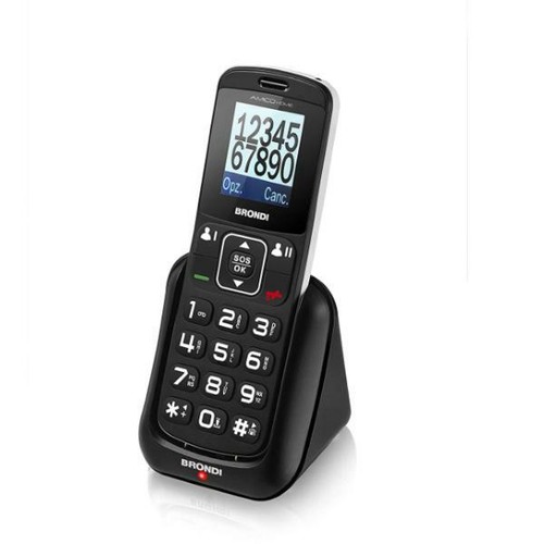 BRONDI AMICO HOME MOBILE GSM AVEC GRANDES CLÉS DUAL SIM AFFICHAGE 1.7" NOIR - Photo 5/5