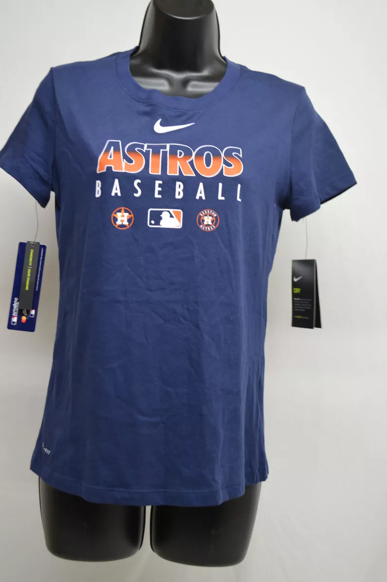 Nike Houston Astros Navy Blue Wordmark Short Sleeve T Shirt