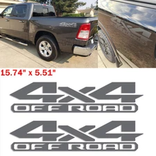2x Grey 4X4 Off Road Rear Trunk Side Fender Decal Sticker For Ford F-150 F-250