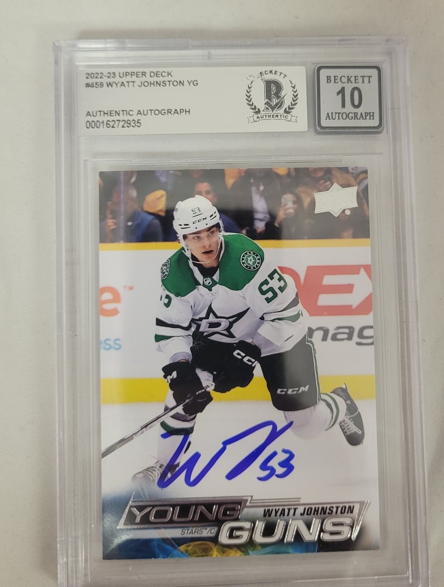 Wyatt Johnston Signed 2022-23 Upper Deck Young Guns Rookie Card
