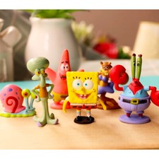 6PCS SpongeBob SquarePants Fisch Tank Dekorieren Aquarium Ornament Heimdekor