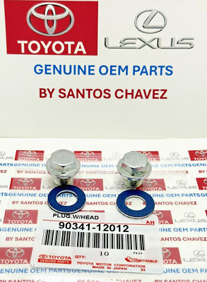 1985-2023 Toyota & Lexus Oil Drain Plug with Gasket GENUINE OEM PART (x2)