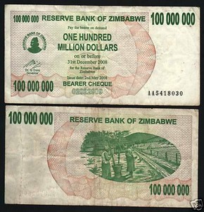 Zimbabwe 100 000 000 X 500 Pcs Bundle Lot P58 08 Dollars 100 Million Ebay