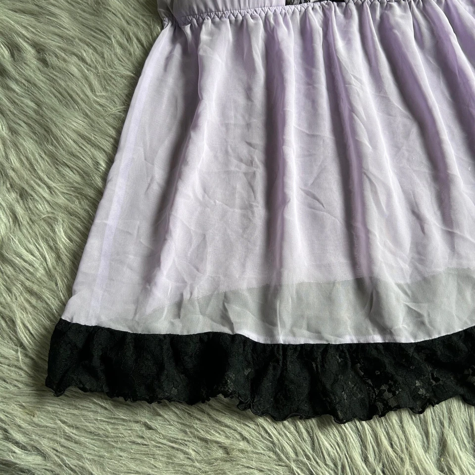 Apt.9 Lencería Sin Mangas Mujer Talla Grande Púrpura Floral Encaje Pijama Camisón Transparente Foto 3 de 4