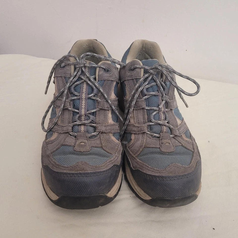 LL Bean 女式远足鞋 11 Tek 2.5 棕色蓝色磨砂防水 — 第 3/4 张图片