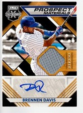 2021 Elite Extra Edition Prospect Materials Auto #PMS-BD Brennen Davis