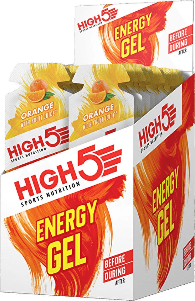 High5 Energy Gel 20 x 40g Sachets Box High 5 Gels Hydration Recovery Cycling