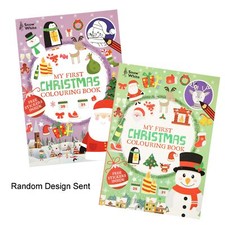 Christmas First Colouring Book with Stickers Random Colour - Large Print