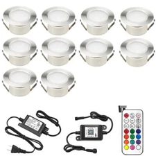 Rgb Deck Lights Kits 10pcs ฮ2.4 Wifi Controller Low Voltage Led Step Lights Kit 