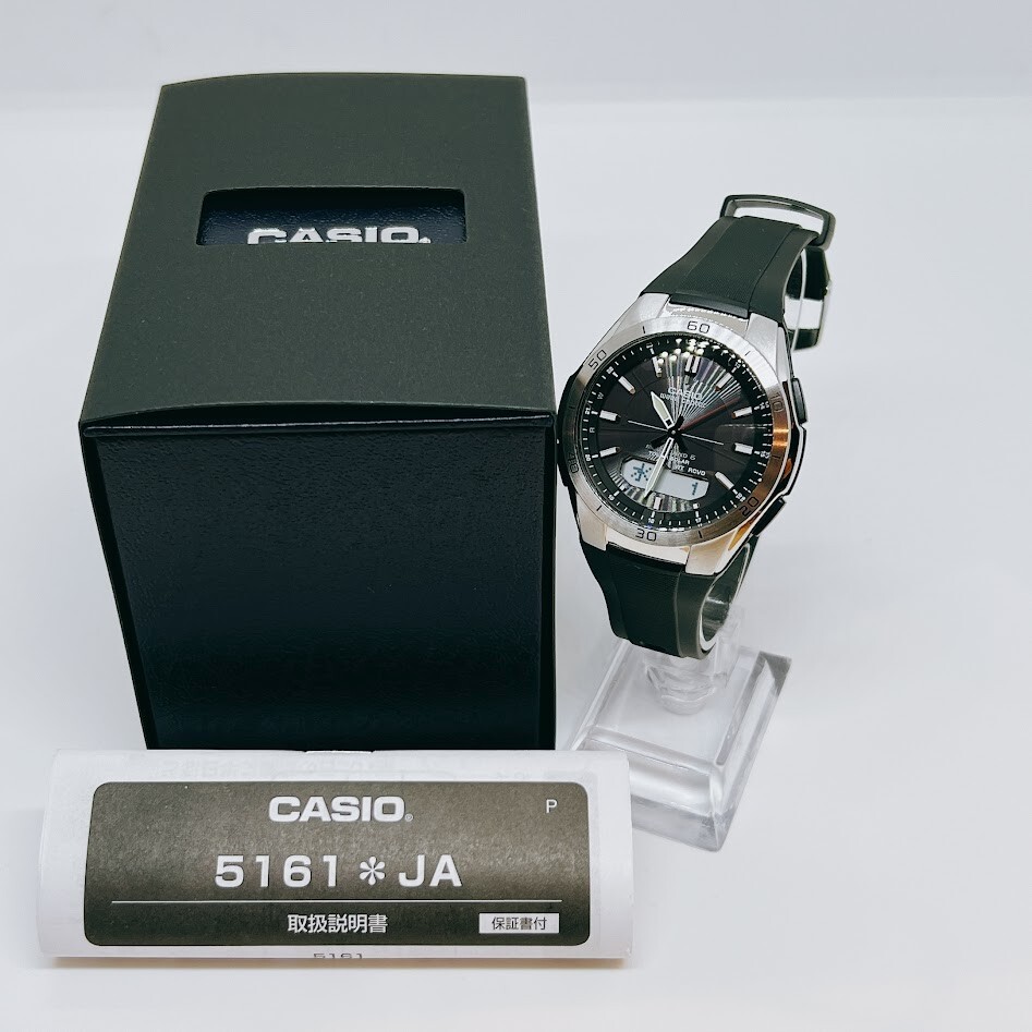 Casio WVA-M640-1AJF Wave Ceptor Radio Solar Watch Men Black Digi