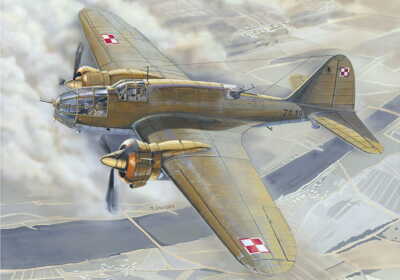MIRAGE 481301 1:48 PZL-37A ŁOŚ Polish Light Bomber Plastic Model