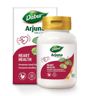 DABUR Arjuna Tablets - 60 Tabs | Promotes Heart Health | Manages Cholesterol