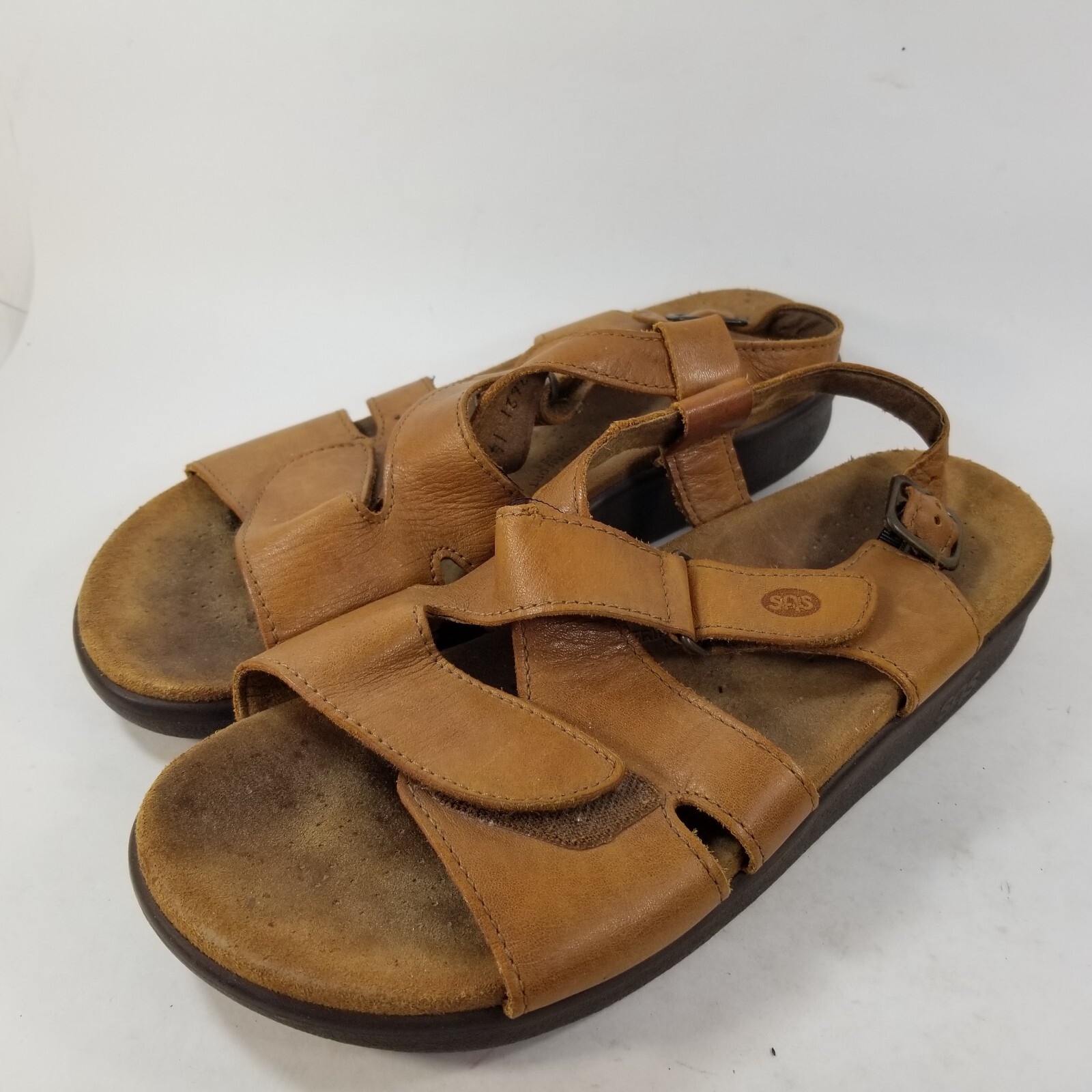 SAS Relaxed Walking Sandal Comfort Caramel Brown Sandals Huggy