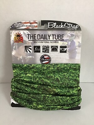 Black Strap The Daily Tube Multi Functional Face Mask Neck Gaiter UPF 50 New C8