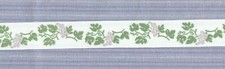 Nastro tessitura viti Frauke Kafka 2 metri verde, viola, bianco larghezza circa 18 mm