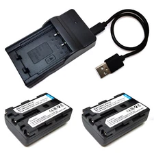 Battery Pack / USB Charger For NP-FM50 Sony CCD-TRV748 E DCR-DVD100 DCR-DVD101