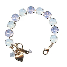 Mariana Bracelet Exquisite Rose Opal & White Opal Austrian Crystals My Treasu...