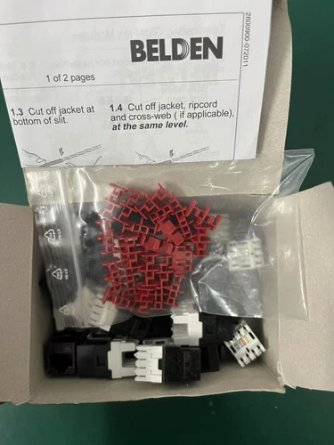 24-QTY Belden AX101321 Category 6 KeyConnect RJ45 Jack Module black Box Free shi