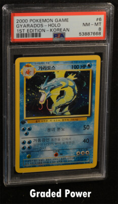 Base Set 1st Edition Korean Gyarados KOREAN PSA 8 HOLO (7668) 6