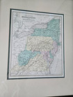 Antique Map circa 1870 Rare Hand Colored Map of Middle States w COA Paper — photo 5
