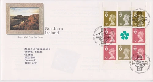 GB ROYAL MAIL FDC COVER 1994 PRESTIGE PANE NORTHERN IRELAND BUREAU PMK