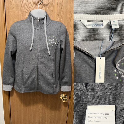 NWT Camp David M Women s North Texas Mean Green Felicy Full Zip Sweatshirt Gray 