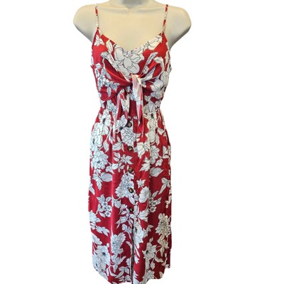 NWT Mimi chica size XS tie button front summer floral whimsical sundress midi 