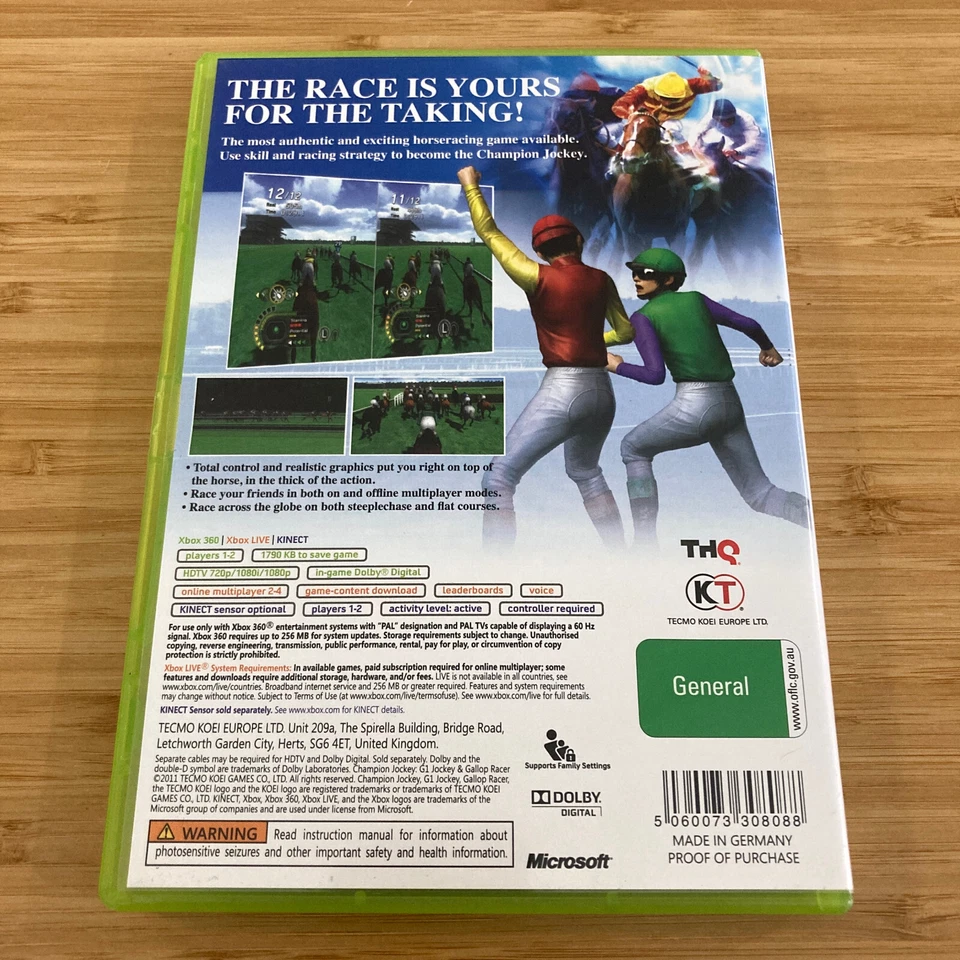 Champion Jockey: G1 Jockey & Gallop Racer | Xbox 360 Game | Australian Seller - image 3 of 4