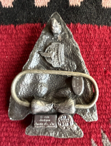 1988 Bison Buffalo Skull Native American Western Cowboy Arrow Siskiyou Buckle - Picture 3 of 6