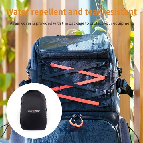 K&F concept camera backpack large waterproof for hiking DSLR with rain cover - Picture 10 of 11