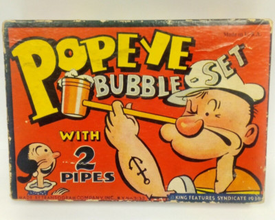 Popeyeさま専用ページ 1936 King Features Syndicate POPEYE BUBBLE SET WITH 2 PIPES