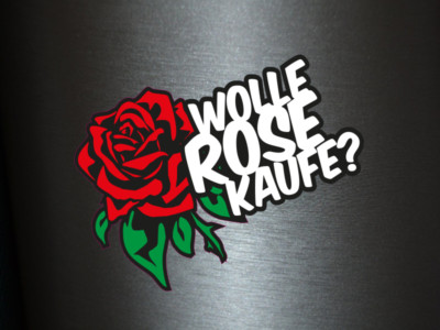 1 x Aufkleber Wolle Rose Kaufe? Rosen Kaufen Inder Sticker Tuning Fun Gag Static