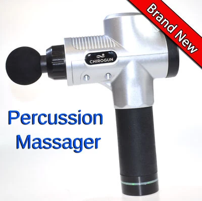 CHIROGUN Percussion Massage Gun Wireless Therapy 30 Speeds 15 Heads Deep Tissue Muscle