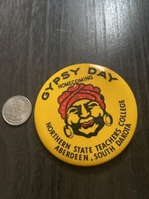 Vintage Gypsy Day Homecoming Aberdeen South Dakota Pin Classic Pinback