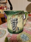 Early Roseville Pottery Jug Pitcher Grapevine in Green c.1910 Stonewear Antique