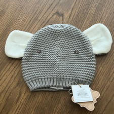 Mud Pie Baby Gray Elephant Knit Hat New