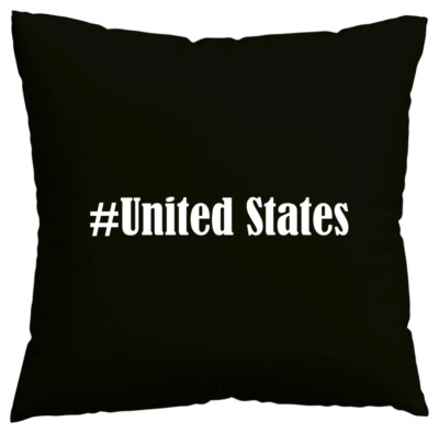 Kissenbezug #United States I love United States Schwarz 149220