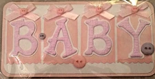 Westrim Paper Bliss PINK BABY 3D TITLE Adhesive Accents - 1 pc
