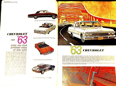 1963 Chevrolet Full Line - COLOR Brochure - Excellent -16 Pages | eBay