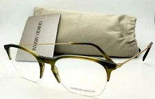 GIORGIO ARMANI Eyeglasses AR 7210 5442 53-19 Semi-Rimless Green Tortoise Frames